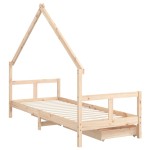 vidaXL Cadru pat copii cu sertare, 80x200 cm, lemn masiv de pin vidaXL Cadru pat copii cu sertare, 80x200 cm, lemn masiv de pin