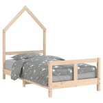 vidaXL Cadru de pat pentru copii, 80x160 cm, lemn masiv de pin vidaXL Cadru de pat pentru copii, 80x160 cm, lemn masiv de pin