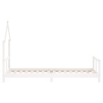 vidaXL Cadru de pat pentru copii, alb, 80x200 cm, lemn masiv de pin vidaXL Cadru de pat pentru copii, alb, 80x200 cm, lemn masiv de pin