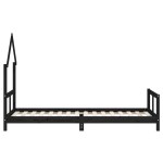 vidaXL Cadru de pat pentru copii, negru, 80x200 cm, lemn masiv de pin vidaXL Cadru de pat pentru copii, negru, 80x200 cm, lemn masiv de pin