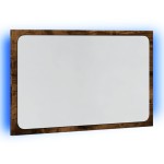 vidaXL Oglindă de baie LED, stejar sonoma, 60x8,5x38 cm lemn prelucrat