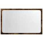 vidaXL Oglindă de baie LED, stejar sonoma, 60x8,5x38 cm lemn prelucrat