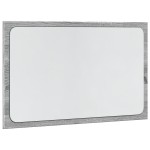 vidaXL Oglindă de baie LED, gri sonoma, 60x8,5x38 cm lemn prelucrat