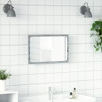 vidaXL Oglindă de baie LED, gri sonoma, 60x8,5x38 cm lemn prelucrat