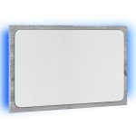 vidaXL Oglindă de baie LED, gri sonoma, 60x8,5x38 cm lemn prelucrat