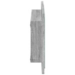 vidaXL Oglindă de baie LED, gri sonoma, 60x8,5x38 cm lemn prelucrat
