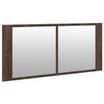 vidaXL Dulap de baie cu oglindă și LED, stejar maro, 100x12x45 cm vidaXL Dulap de baie cu oglindă și LED, stejar maro, 100x12x45 cm