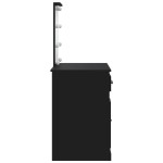 vidaXL Masă de toaletă cu LED-uri, negru, 90x42x132,5 cm vidaXL Masă de toaletă cu LED-uri, negru, 90x42x132,5 cm