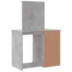 vidaXL Masă de toaletă cu LED-uri, gri beton, 90x42x132,5 cm