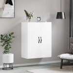 vidaXL Dulap montat pe perete, alb, 69,5x34x90 cm, lemn prelucrat vidaXL Dulap montat pe perete, alb, 69,5x34x90 cm, lemn prelucrat