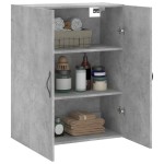 vidaXL Dulap pe perete, gri beton, 69,5x34x90 cm, lemn prelucrat