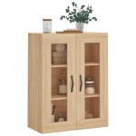 vidaXL Dulap TV pe perete stejar sonoma, 69,5x34x90 cm, lemn prelucrat