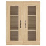 vidaXL Dulap TV pe perete stejar sonoma, 69,5x34x90 cm, lemn prelucrat