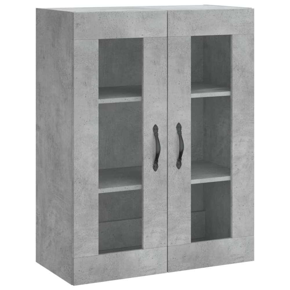 vidaXL Dulap pe perete, gri beton, 69,5x34x90 cm, lemn prelucrat