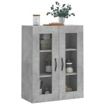 vidaXL Dulap pe perete, gri beton, 69,5x34x90 cm, lemn prelucrat