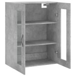 vidaXL Dulap pe perete, gri beton, 69,5x34x90 cm, lemn prelucrat