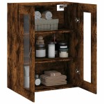 vidaXL Dulap pe perete, stejar afumat, 69,5x34x90 cm, lemn prelucrat