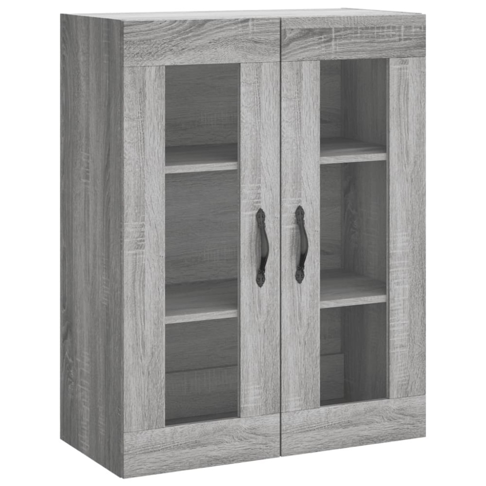 vidaXL Dulap pe perete, sonoma gri, 69,5x34x90 cm, lemn prelucrat