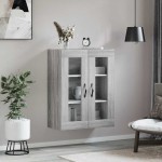 vidaXL Dulap pe perete, sonoma gri, 69,5x34x90 cm, lemn prelucrat