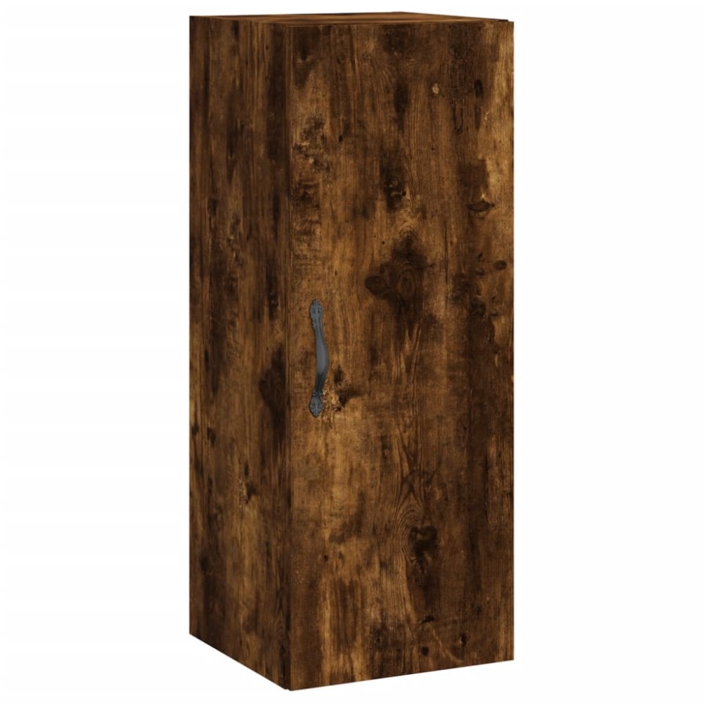 vidaXL Dulap de perete, stejar fumuriu, 34,5x34x90 cm, lemn prelucrat