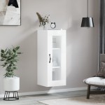 vidaXL Dulap montat pe perete, alb extralucios, 34,5x34x90 cm vidaXL Dulap montat pe perete, alb extralucios, 34,5x34x90 cm