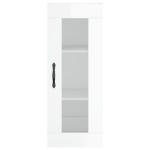 vidaXL Dulap montat pe perete, alb extralucios, 34,5x34x90 cm vidaXL Dulap montat pe perete, alb extralucios, 34,5x34x90 cm