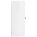 vidaXL Dulap montat pe perete, alb extralucios, 34,5x34x90 cm vidaXL Dulap montat pe perete, alb extralucios, 34,5x34x90 cm