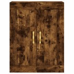 vidaXL Dulap pe perete, stejar afumat, 69,5x34x90 cm, lemn prelucrat