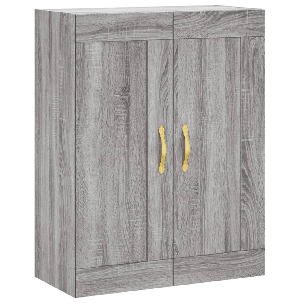 vidaXL Dulap pe perete, sonoma gri, 69,5x34x90 cm, lemn prelucrat