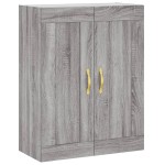 vidaXL Dulap pe perete, sonoma gri, 69,5x34x90 cm, lemn prelucrat