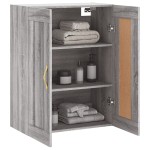 vidaXL Dulap pe perete, sonoma gri, 69,5x34x90 cm, lemn prelucrat