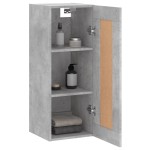 vidaXL Dulap de perete, gri beton, 34,5x34x90 cm, lemn prelucrat