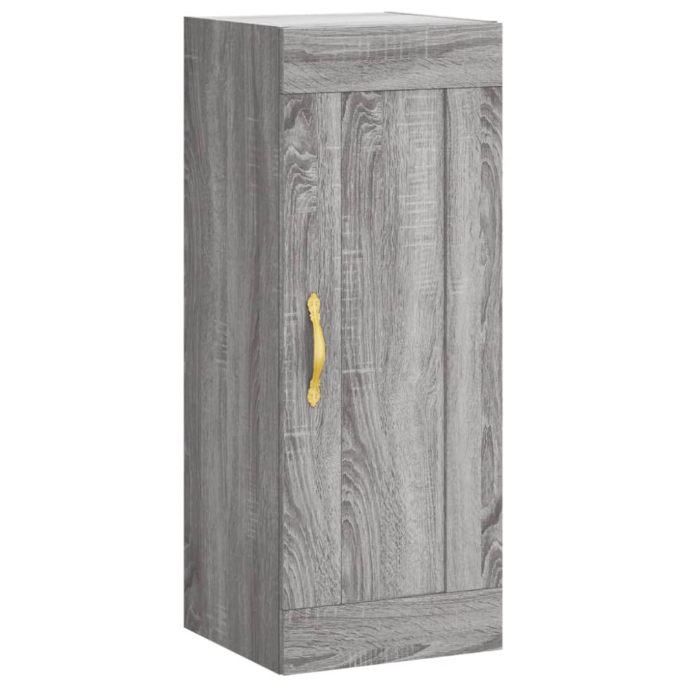 vidaXL Dulap de perete, gri sonoma, 34,5x34x90 cm, lemn prelucrat