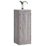 vidaXL Dulap de perete, gri sonoma, 34,5x34x90 cm, lemn prelucrat vidaXL Dulap de perete, gri sonoma, 34,5x34x90 cm, lemn prelucrat