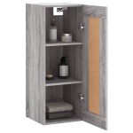 vidaXL Dulap de perete, gri sonoma, 34,5x34x90 cm, lemn prelucrat vidaXL Dulap de perete, gri sonoma, 34,5x34x90 cm, lemn prelucrat