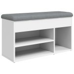 vidaXL Bancă de pantofi, alb, 82x32x45,5 cm, lemn prelucrat vidaXL Bancă de pantofi, alb, 82x32x45,5 cm, lemn prelucrat