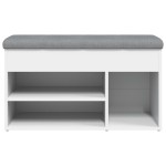 vidaXL Bancă de pantofi, alb, 82x32x45,5 cm, lemn prelucrat vidaXL Bancă de pantofi, alb, 82x32x45,5 cm, lemn prelucrat