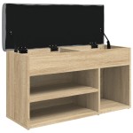 vidaXL Bancă de pantofi stejar sonoma 82x32x45,5 cm lemn prelucrat vidaXL Bancă de pantofi stejar sonoma 82x32x45,5 cm lemn prelucrat
