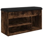 vidaXL Bancă de pantofi, stejar fumuriu, 82x32x45,5 cm, lemn prelucrat vidaXL Bancă de pantofi, stejar fumuriu, 82x32x45,5 cm, lemn prelucrat