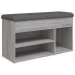 vidaXL Bancă de pantofi, gri sonoma, 82x32x45,5 cm, lemn prelucrat vidaXL Bancă de pantofi, gri sonoma, 82x32x45,5 cm, lemn prelucrat