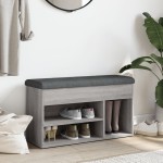 vidaXL Bancă de pantofi, gri sonoma, 82x32x45,5 cm, lemn prelucrat vidaXL Bancă de pantofi, gri sonoma, 82x32x45,5 cm, lemn prelucrat
