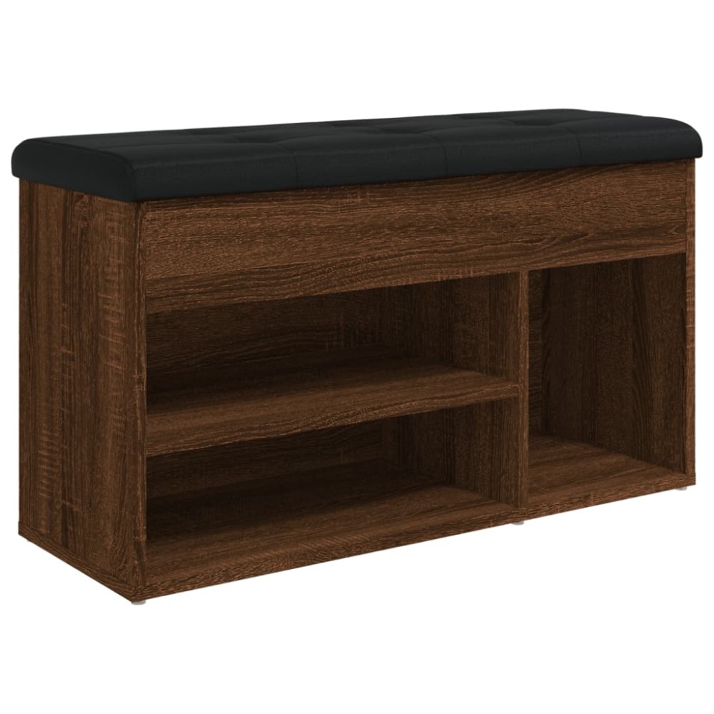 vidaXL Bancă de pantofi, stejar maro, 82x32x45,5 cm, lemn prelucrat