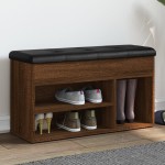 vidaXL Bancă de pantofi, stejar maro, 82x32x45,5 cm, lemn prelucrat vidaXL Bancă de pantofi, stejar maro, 82x32x45,5 cm, lemn prelucrat