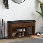 vidaXL Bancă de pantofi, stejar maro, 82x32x45,5 cm, lemn prelucrat vidaXL Bancă de pantofi, stejar maro, 82x32x45,5 cm, lemn prelucrat
