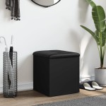 vidaXL Bancă de pantofi, negru, 42x42x45 cm, lemn prelucrat vidaXL Bancă de pantofi, negru, 42x42x45 cm, lemn prelucrat
