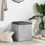 vidaXL Bancă de depozitare, gri beton, 42x42x45 cm, lemn prelucrat vidaXL Bancă de depozitare, gri beton, 42x42x45 cm, lemn prelucrat