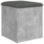 vidaXL Bancă de depozitare, gri beton, 42x42x45 cm, lemn prelucrat vidaXL Bancă de depozitare, gri beton, 42x42x45 cm, lemn prelucrat