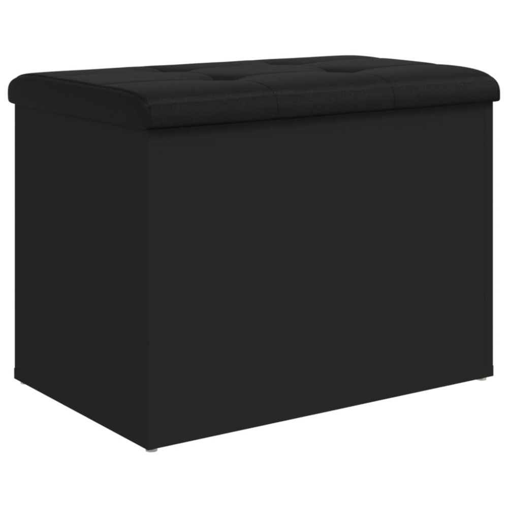 vidaXL Bancă de depozitare, negru, 62x42x45 cm, lemn prelucrat