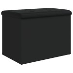 vidaXL Bancă de depozitare, negru, 62x42x45 cm, lemn prelucrat