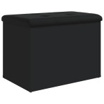 vidaXL Bancă de depozitare, negru, 62x42x45 cm, lemn prelucrat
